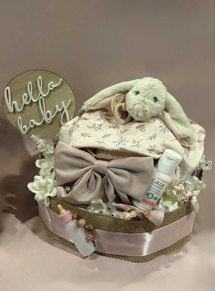 Pretty in Pink Large Nappy Cake