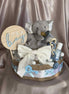 Grey Elephant Large Nappy Cake