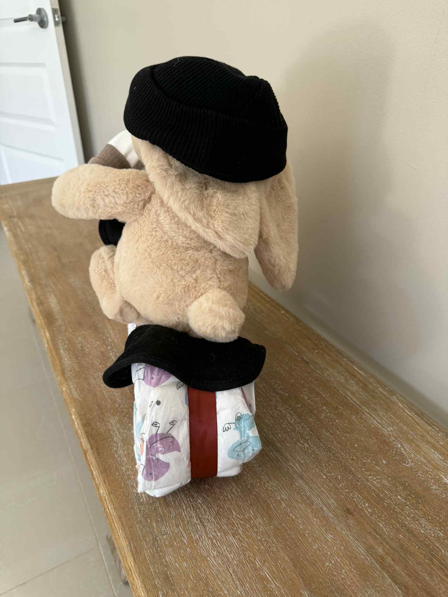 Biker Bunny Nappy Cake