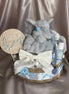 Blue Super Soft Elephant Large Nappy Cake