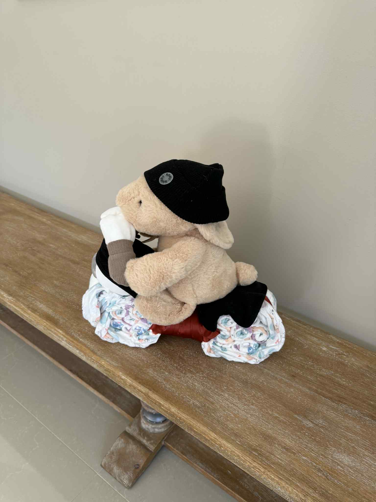 Biker Bunny Nappy Cake