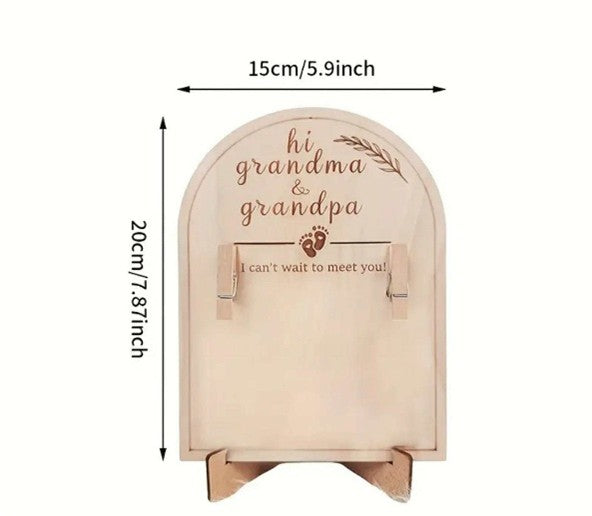 Hi Grandma & Grandpa Ultrasound Plaque Stand