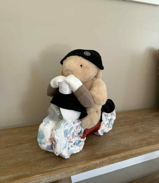 Biker Bunny Nappy Cake